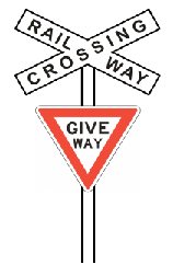 When approaching a railway level crossing displaying this sign, you must -