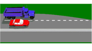 When two lanes merge into one (as shown in the diagram), who should give way?