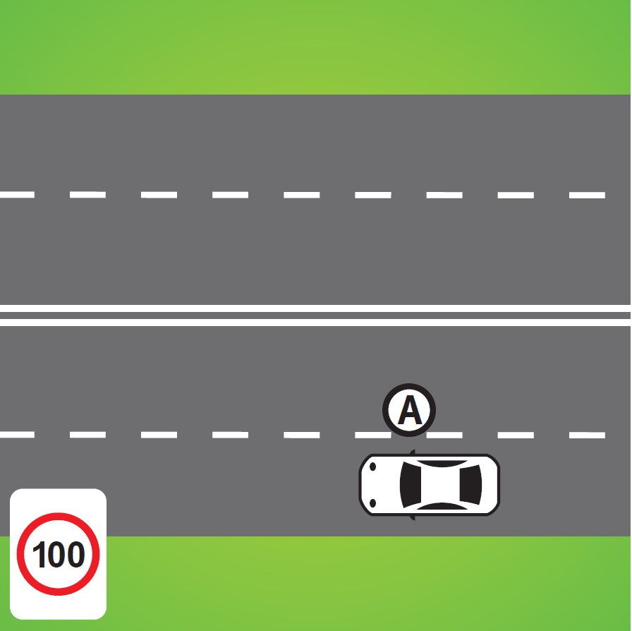 You are driving vehicle A and the speed limit is more than 80km/h, which of the following statements is wrong?