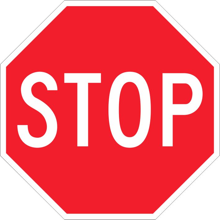 What does this sign mean when there is no stop line painted on the road at the intersection?