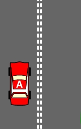 When can Car A cross the double broken lines?